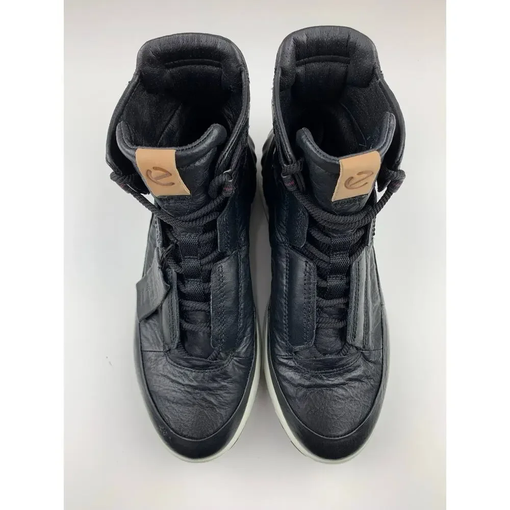 Ecco Exostrike Leather Mid-Cut Outdoor Boots Black Dyneema Men's 39 US 5 5.5